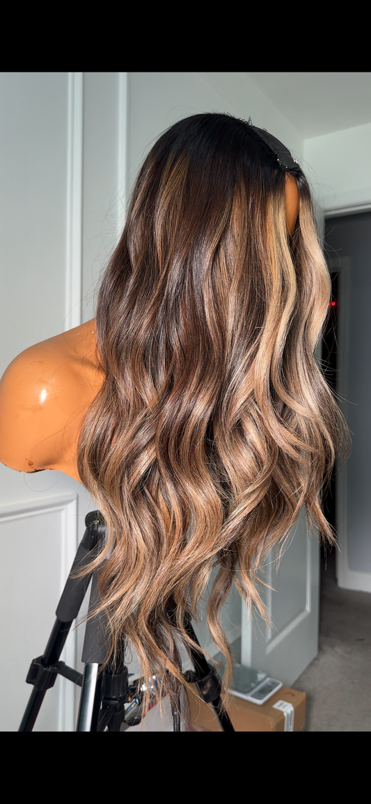 Flourishingthi custom U Part 26 inches, 20 circumference 4 bundles